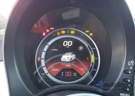 2014 Fiat 500 Electric z USA, uszkodzony, nr VIN 3C3CFFGE7ET291353